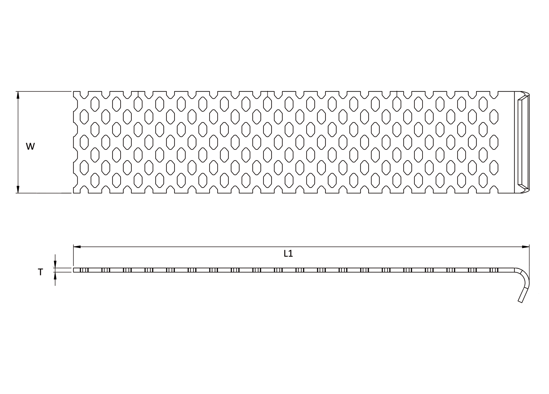 Perforerade och ändbockade vägstål BX500 - Bild 3